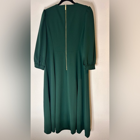 Calvin Klein Forest Green Long Sleeve Dress Size 16 - Picture 5 of 6